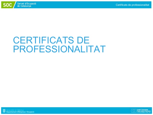 Certificados de Profesionalidad